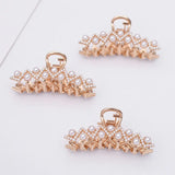 5 PCS KC Plated Pearl Hairpin Back Head Clip Female Hair Jewelry