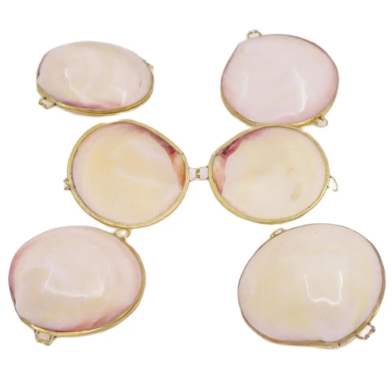 5 Natural Mother of Pearl Jewelry Boxes 70mm-75mm