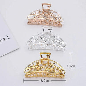 5 PCS 85x45mm KC/Silver Plated Back Hairpin Ponytail Clip