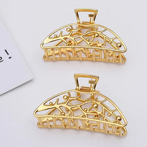 5 PCS 85x45mm KC/Silver Plated Back Hairpin Ponytail Clip