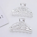 5 PCS 85x45mm KC/Silver Plated Back Hairpin Ponytail Clip