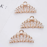 5 PCS KC Plated Pearl Crown Hairpin Hairwear