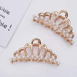 5 PCS KC Plated Pearl Crown Hairpin Hairwear