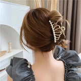 5 PCS KC Plated Pearl Crown Hairpin Hairwear