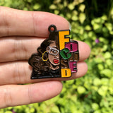 5 PCS Melanin Charm Enamel Pendant for Jewelry Making