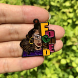 5 PCS Melanin Charm Enamel Pendant for Jewelry Making