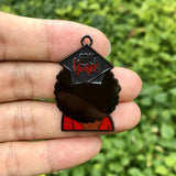 5 PCS Afro Woman Graduation Charms Enamel Pendant DIY Jewelry Making