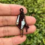 5 PCS Afro Woman Girl Charms Enamel Pendant for DIY Jewelry Making