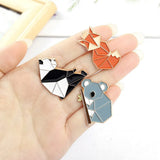Animal Enamel Pins Set Fox Panda Koala Alpaca Rabbit Lapel Pin Backpack