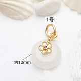 5 PCS Antique Sargent Pendant Inlaid Jade Safety Buckle DIY Bracelet Necklace