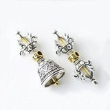 5 PCS Antique Silver Vajra Pestle/Bell Beads Vintage Alloy Buddha DIY Jewelry