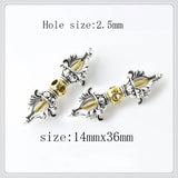 5 PCS Antique Silver Vajra Pestle/Bell Beads Vintage Alloy Buddha DIY Jewelry
