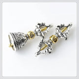 5 PCS Antique Silver Vajra Pestle/Bell Beads Vintage Alloy Buddha DIY Jewelry