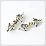 5 PCS Antique Silver Vajra Pestle/Bell Beads Vintage Alloy Buddha DIY Jewelry