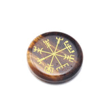 5 PCS Chakra Stones With Lapis Lazuli Engraved Symbols Palm Stone