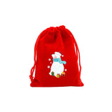 5 PCS Christmas Velvet Drawstring Gift Storage Bag Pouch