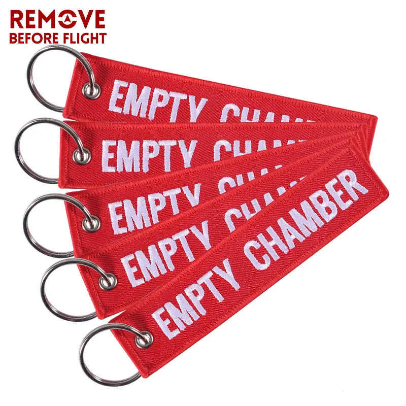 5 PCS Red Empty Chamber Keychain Aviation Gift Promotion Christmas Keychains