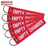 5 PCS Red Empty Chamber Keychain Aviation Gift Promotion Christmas Keychains