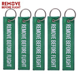 5 PCS/LOT Remove Before Flight Woven Keychains Red Chain Keychain