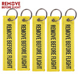 5 PCS/LOT Remove Before Flight Woven Keychains Red Chain Keychain