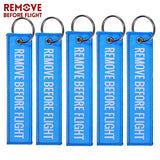 5 PCS/LOT Remove Before Flight Woven Keychains Red Chain Keychain