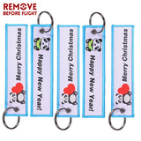 5 PCS/LOT Remove Before Flight Woven Keychains Red Chain Keychain