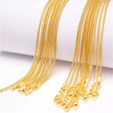 5 PCS 26'' Foxtail 18 KGF/925 Silver Necklace Chain