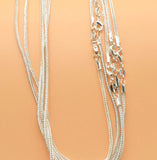 5 PCS 26'' Foxtail 18 KGF/925 Silver Necklace Chain