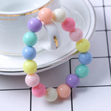 5 PCS Mix Style Candy Pearl Bracelet for Kids Girl's Summer Style Bead Bracelets