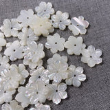 5 PCS Mother Of Pearl Shell Flower Beads Natural for Jewelry Making DIY