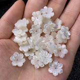 5 PCS Mother Of Pearl Shell Flower Beads Natural for Jewelry Making DIY