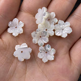 5 PCS Mother Of Pearl Shell Flower Beads Natural for Jewelry Making DIY