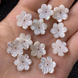 5 PCS Mother Of Pearl Shell Flower Beads Natural for Jewelry Making DIY