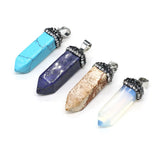 5 PCS Natural Stone Opal Lapis Turquoises Pendants for DIY Jewelry