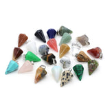 5 PCS Turquoise Agates Conical Charms for Jewelry Making DIY Necklace