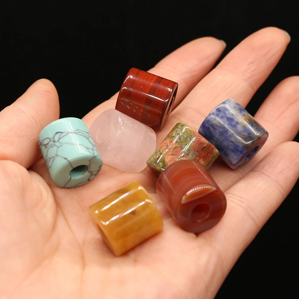 5 PCS Natural Stone Pendant Beads 16x16mm DIY Jewelry Making Gift