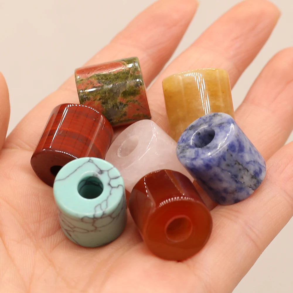 5 PCS Natural Stone Pendant Beads 16x16mm DIY Jewelry Making Gift
