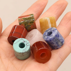 5 PCS Natural Stone Pendant Beads 16x16mm DIY Jewelry Making Gift