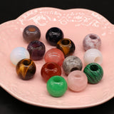 5 PCS Random Natural Stone Pendant Macroporous Beads DIY Jewelry Making