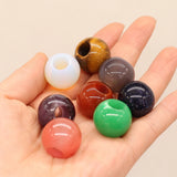 5 PCS Random Natural Stone Pendant Macroporous Beads DIY Jewelry Making