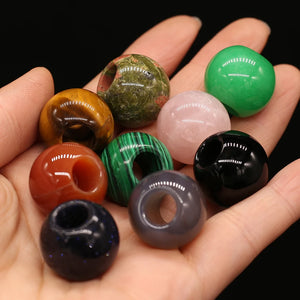 5 PCS Natural Stone Pendant Beads DIY Jewelry Making Accessories Gift
