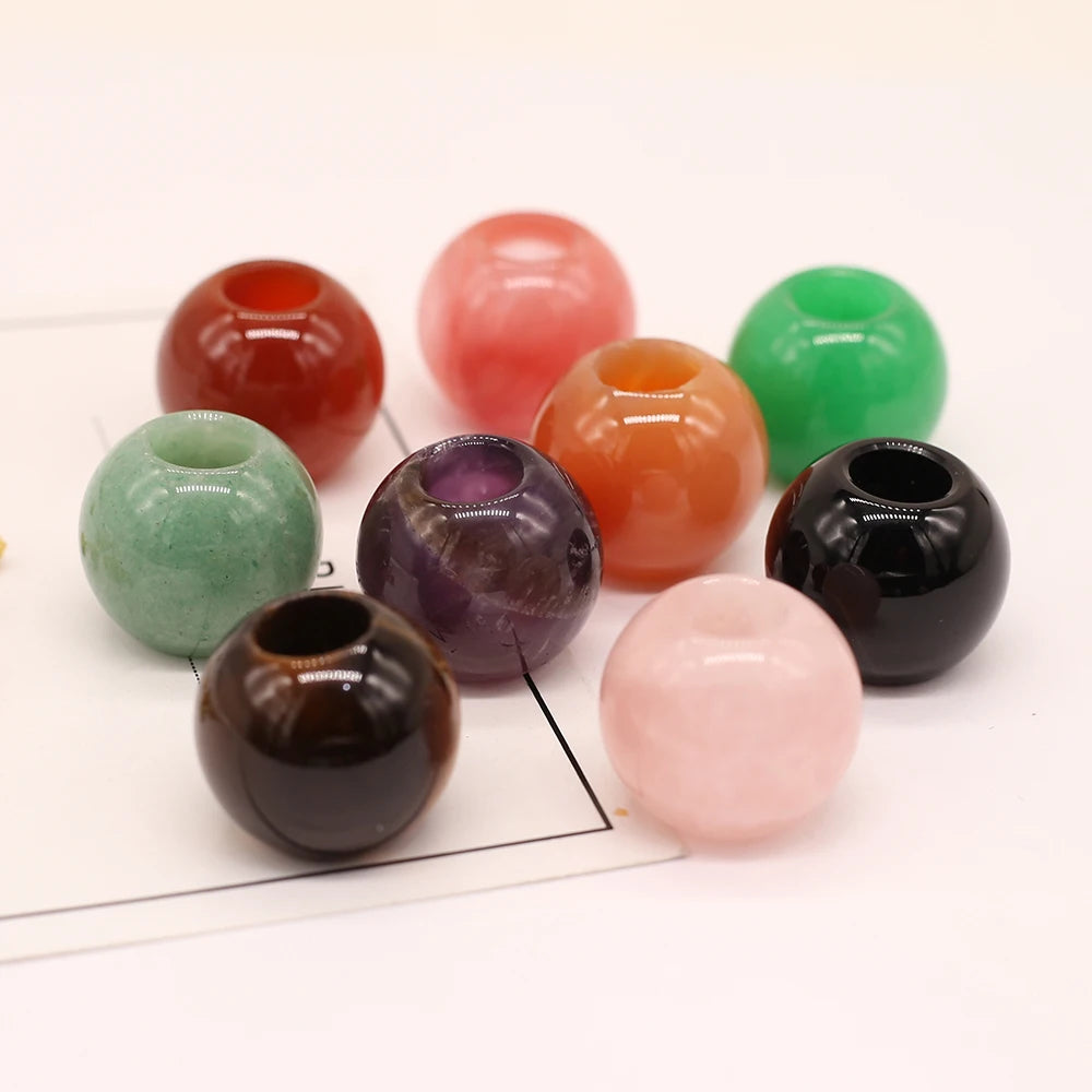 5 PCS Natural Stone Pendant Beads DIY Jewelry Making Accessories Gift