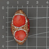 5 PCS Red Orange Coral Loose Beads Spacer Beads DIY