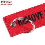 5 PCS Red REMOVE BEFORE FIRING Keychain for Fire Fighters