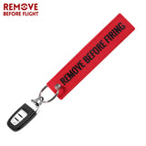 5 PCS Red REMOVE BEFORE FIRING Keychain for Fire Fighters