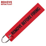 5 PCS Red REMOVE BEFORE FIRING Keychain for Fire Fighters
