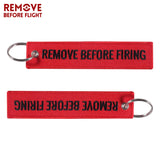 5 PCS Red REMOVE BEFORE FIRING Keychain for Fire Fighters