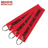 5 PCS Red REMOVE BEFORE FIRING Keychain for Fire Fighters