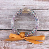 Colorful Gravel Filled Tube Bangles for Women