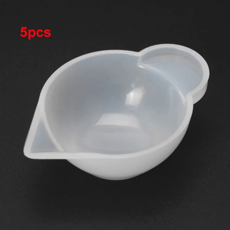 5 PCS Silicone Mold Cup Dispenser DIY Epoxy Resin Split Cups Jewelry Making Tool